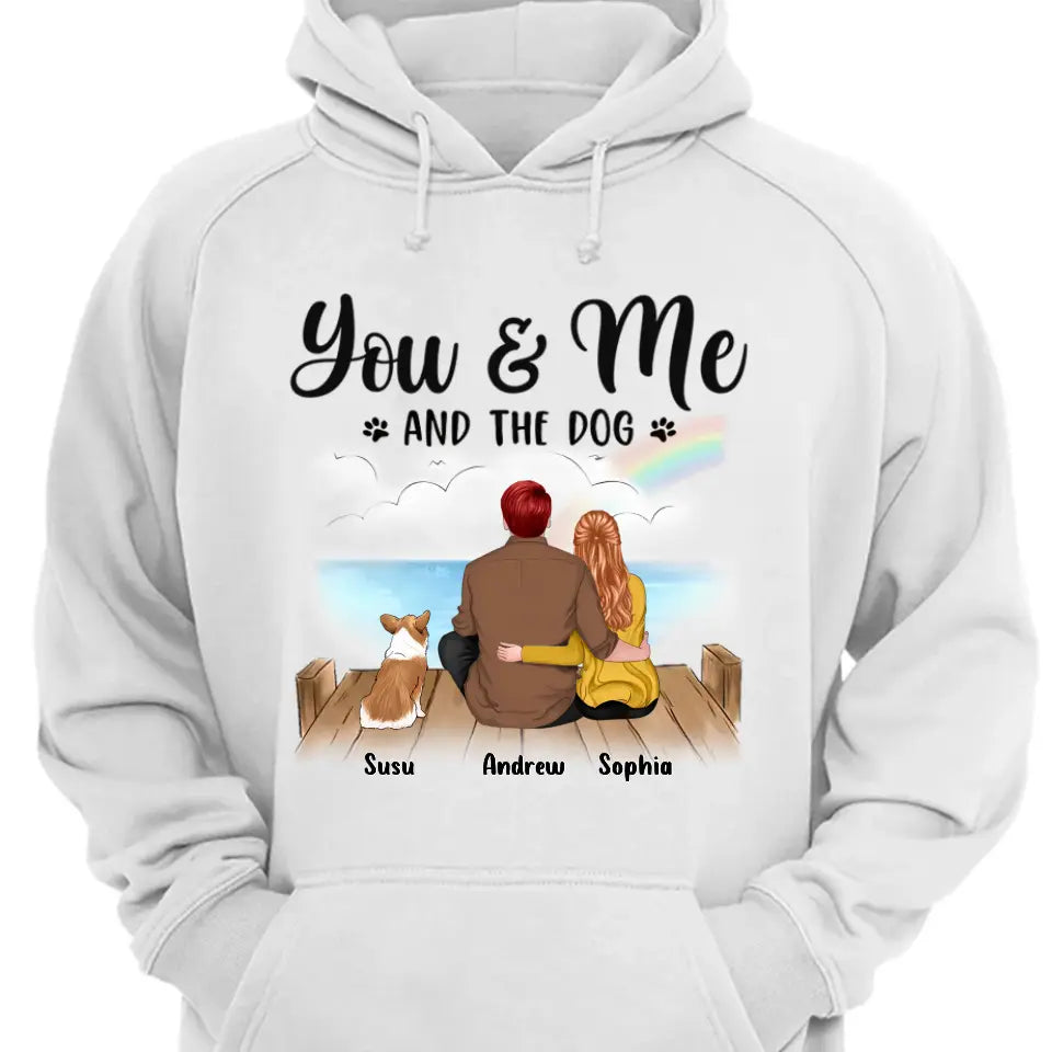 Tú, yo y los perros - Camiseta, sudadera, sudadera con capucha personalizada unisex para parejas - Regalos para amantes de las mascotas y dueños de perros 