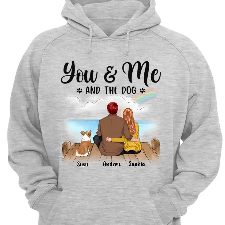 Tú, yo y los perros - Camiseta, sudadera, sudadera con capucha personalizada unisex para parejas - Regalos para amantes de las mascotas y dueños de perros 