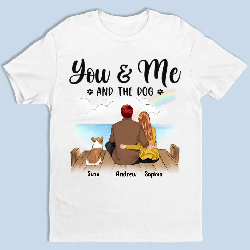 Tú, yo y los perros - Camiseta, sudadera, sudadera con capucha personalizada unisex para parejas - Regalos para amantes de las mascotas y dueños de perros 