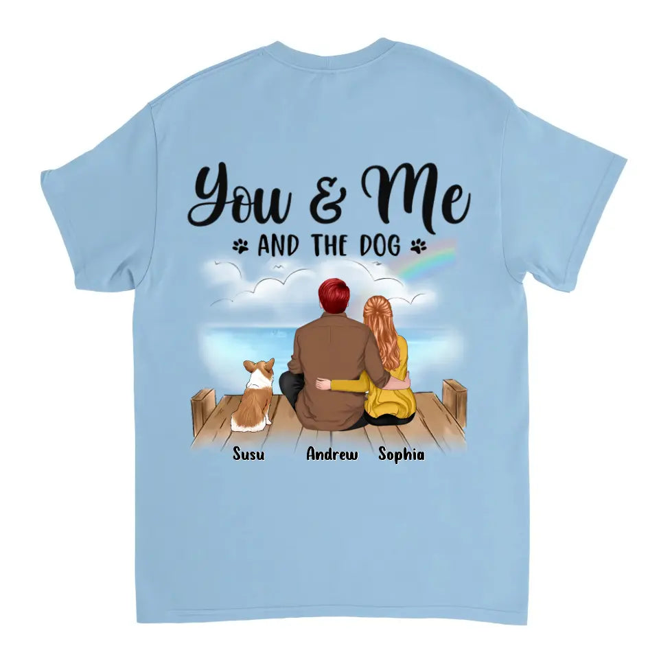 Tú, yo y los perros - Camiseta, sudadera, sudadera con capucha personalizada unisex para parejas - Regalos para amantes de las mascotas y dueños de perros 