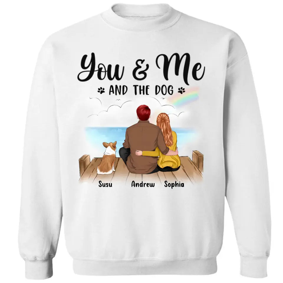 You, Me and The Dogs - Personalized Custom Unisex Couple T-shirt, Sweatshirt, Hoodie - Gifts For Pet Lovers, Dog Owners