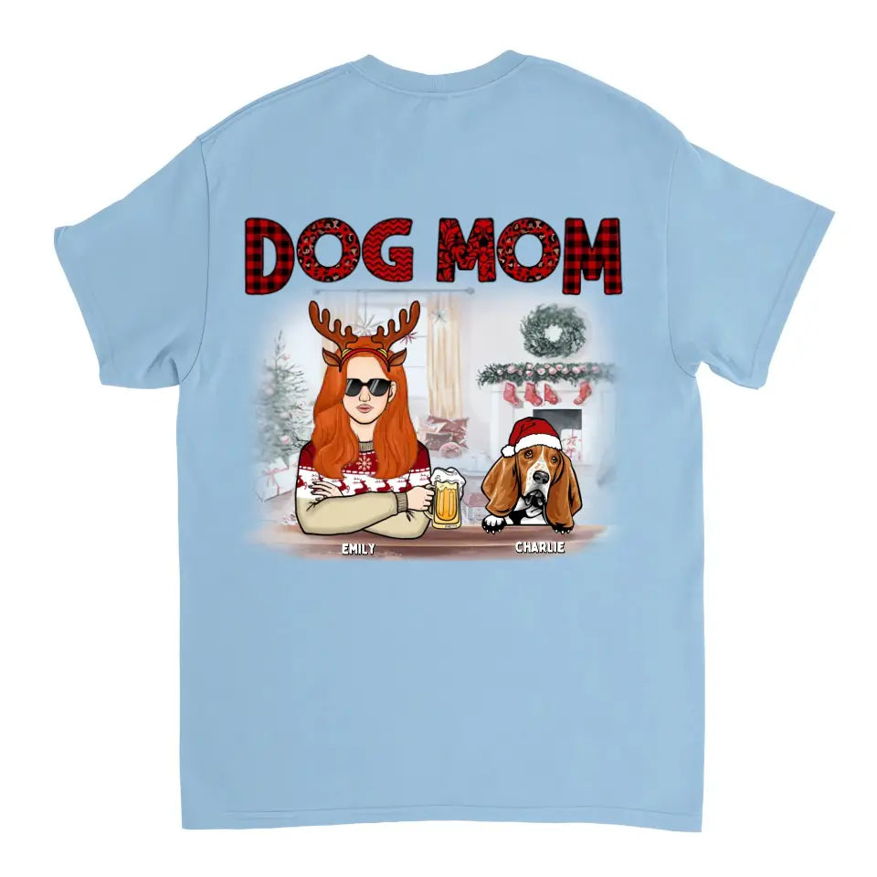 Feliz Navidad Perro Mamá - Camiseta unisex personalizada, sudadera, sudadera con capucha 