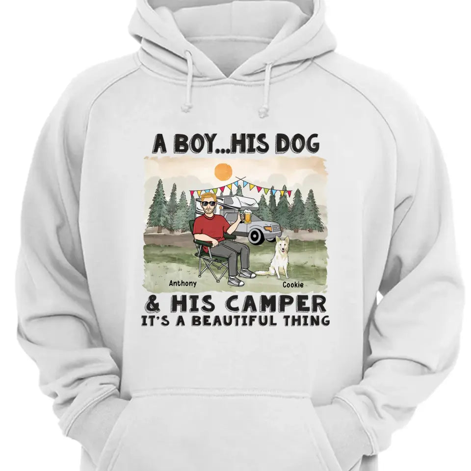 Ein schönes Ding für ein Mädchen und ihre Hunde – Geschenk für Campingliebhaber – personalisiertes T-Shirt, Sweatshirt, Kapuzenpullover 