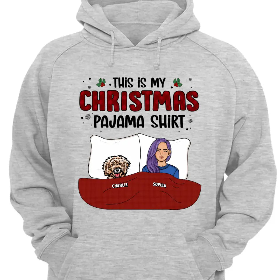 Esta es mi camisa navideña Pawjama: camiseta, sudadera con capucha y sudadera unisex personalizada para perros y gatos, regalo de Navidad para dueños de mascotas y amantes de las mascotas 