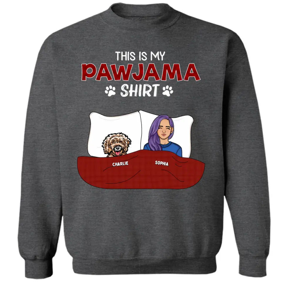 This is My Pawjama Shirt – Personalisiertes Unisex T-Shirt, Sweatshirt, Hoodie – Geschenk für Hundeliebhaber 