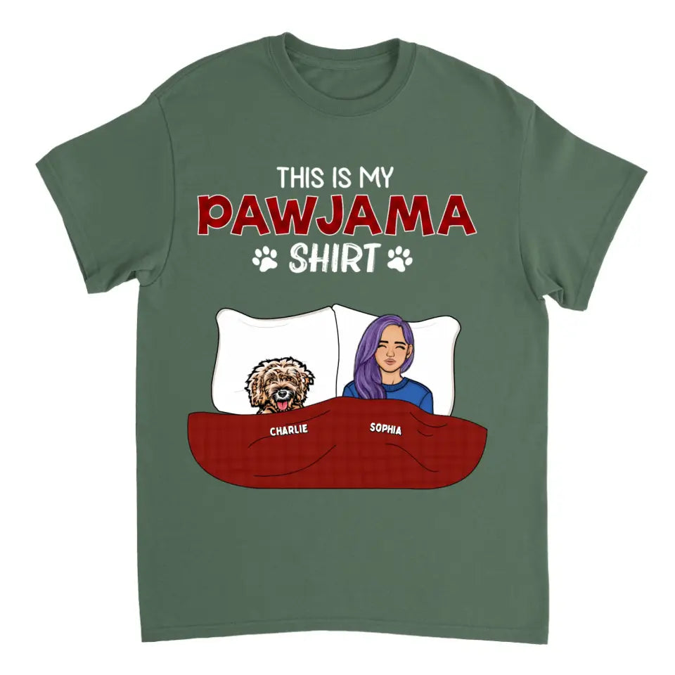 This is My Pawjama Shirt – Personalisiertes Unisex T-Shirt, Sweatshirt, Hoodie – Geschenk für Hundeliebhaber 