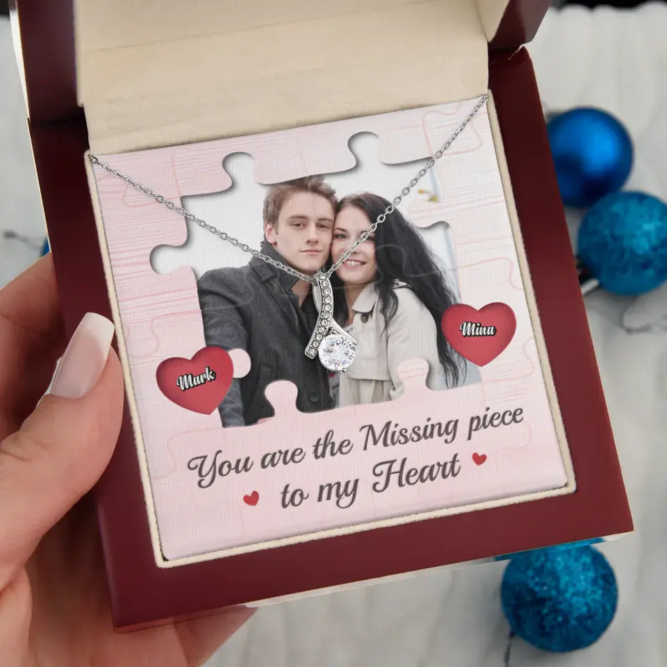Custom Photo You Are My Missing Piece - Couple Personalized Custom Alluring Beauty Necklace - Gift For Husband Wife, Anniversary