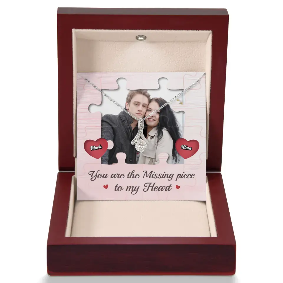 Custom Photo You Are My Missing Piece - Couple Personalized Custom Alluring Beauty Necklace - Gift For Husband Wife, Anniversary