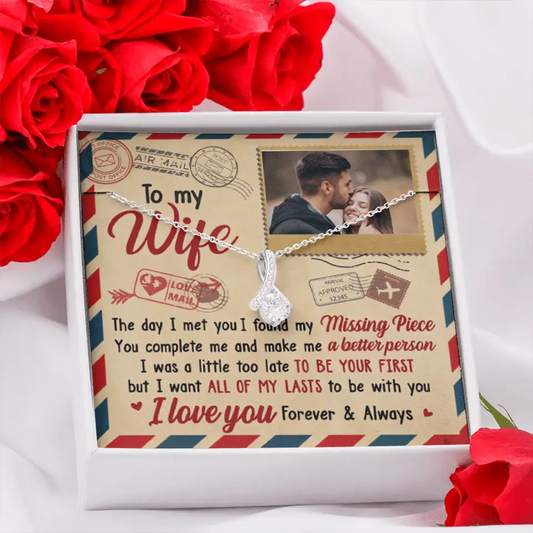 I Wanna Be With You - Upload Image, Gift For Couples - Personalized Alluring Beauty Necklace