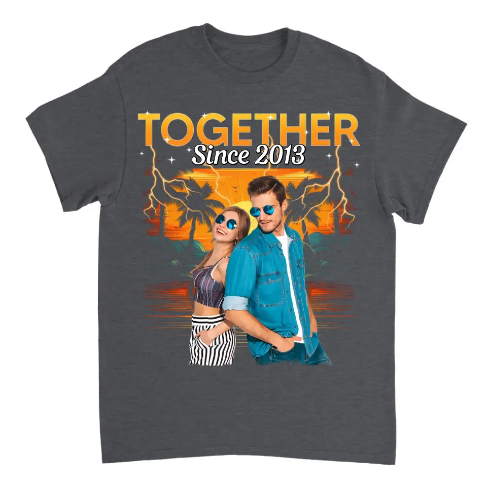Together Since Bootleg Shirt – personalisiertes Upload-Foto-T-Shirt – Geschenk für Paare zum Valentinstag