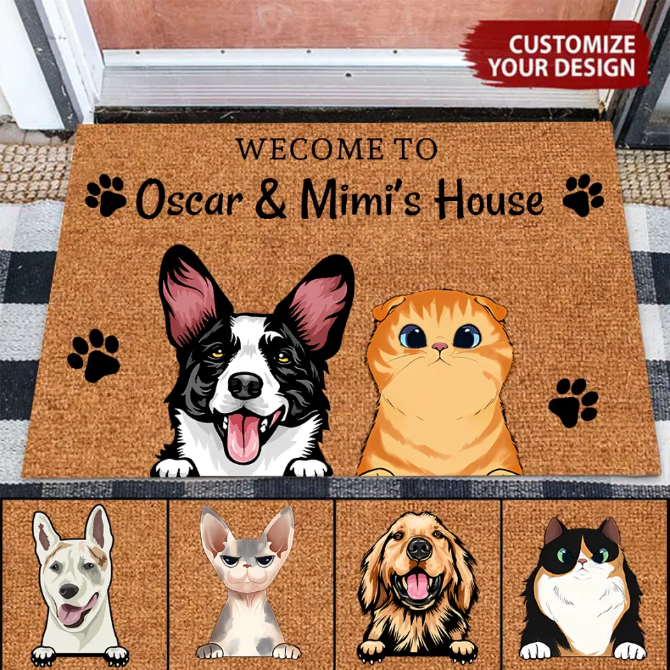 Welcome To Doormat - Personalized Dog Cat Doormat