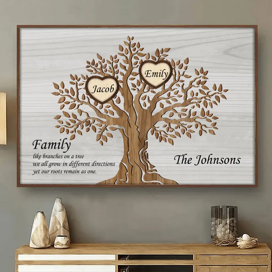 Family Tree - Personalized Horizontal Poster