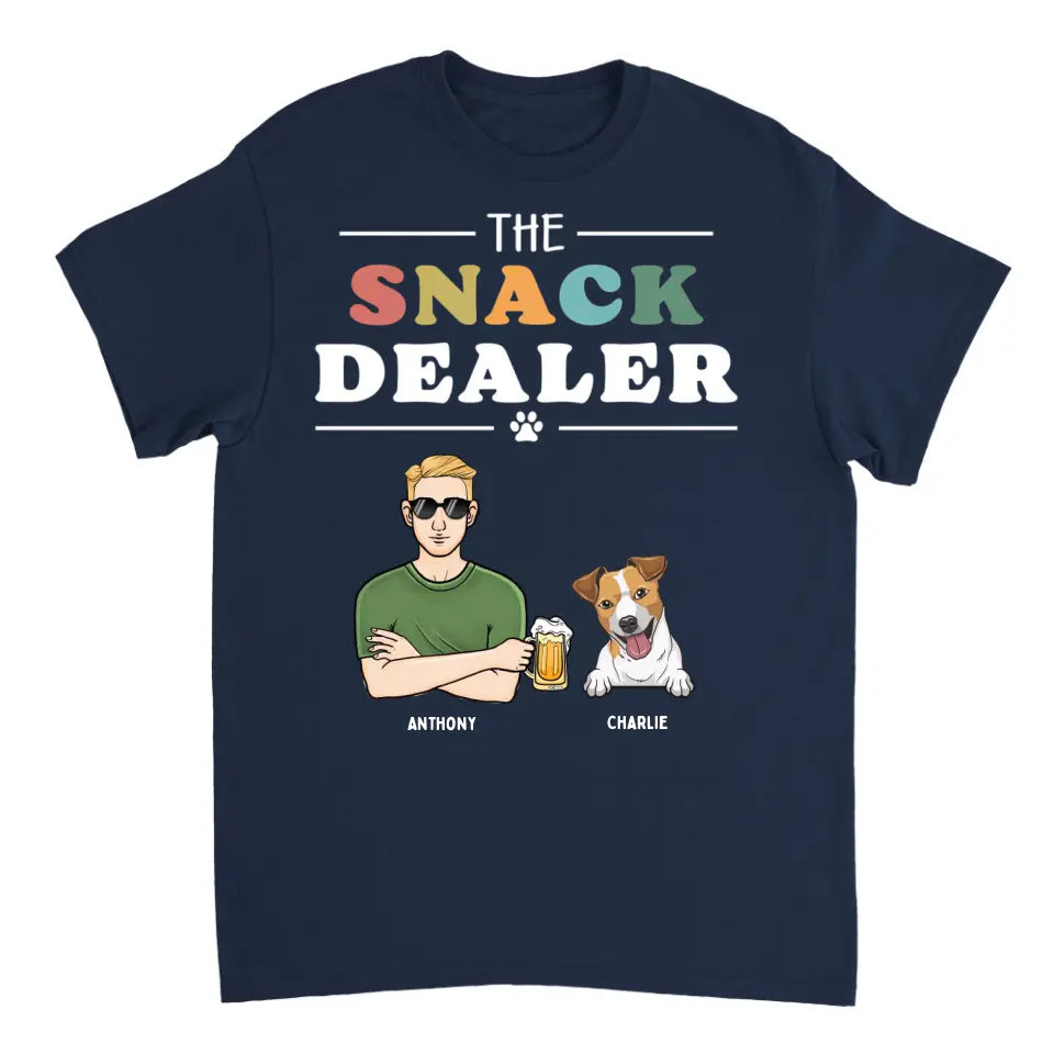 Pets Snack Dealer - Personalisiertes, individuelles Unisex-T-Shirt - Geschenk für Haustierliebhaber, Hunde- und Katzenliebhaber 