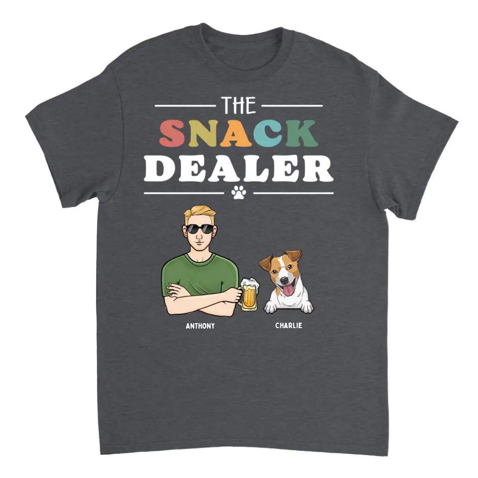 Pets Snack Dealer - Personalisiertes, individuelles Unisex-T-Shirt - Geschenk für Haustierliebhaber, Hunde- und Katzenliebhaber 