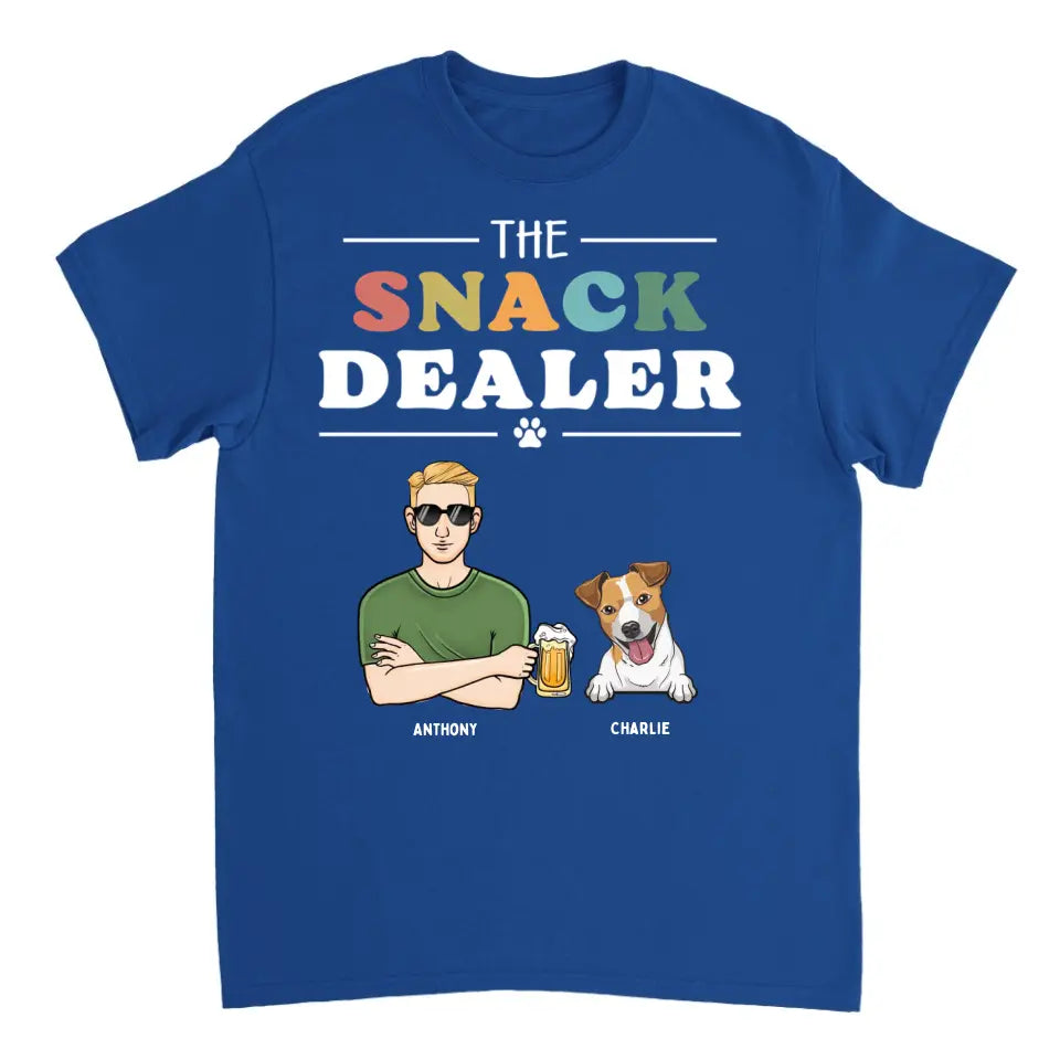 Pets Snack Dealer - Personalisiertes, individuelles Unisex-T-Shirt - Geschenk für Haustierliebhaber, Hunde- und Katzenliebhaber 