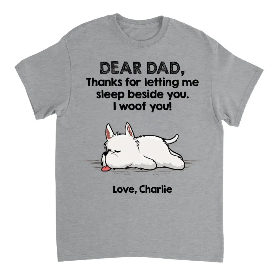 Sleep Beside Dogs - Personalized Unisex T-shirt, Sweatshirt, Hoodie - Gift For Dog Lovers