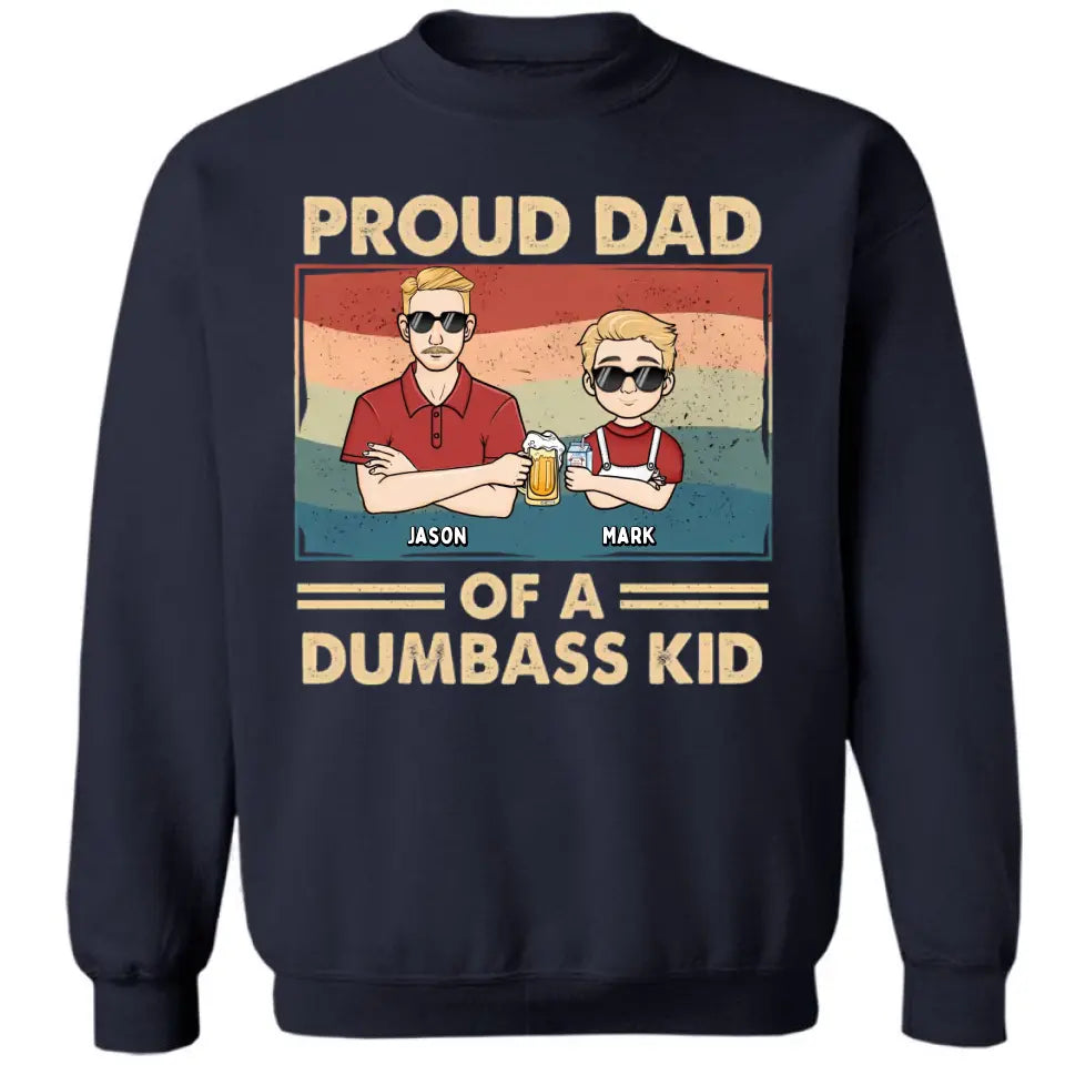 Proud Father Of A Few Kids 3 - Family Personalized Custom Unisex T-shirt, Hoodie, Sweatshirt - Gift For Dad