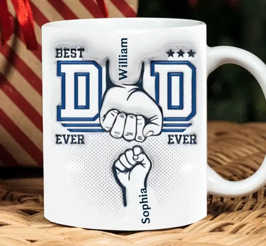 Our Bond Is Forever - Family Personalized Custom 3D Inflated Effect Printed Mug - Father's Day, Gift For Dad, Grandpa