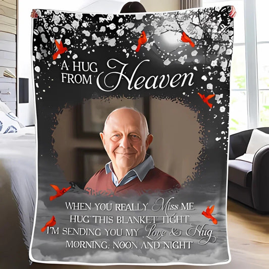 Custom Photo A Hug From Heaven - Memorial Pe