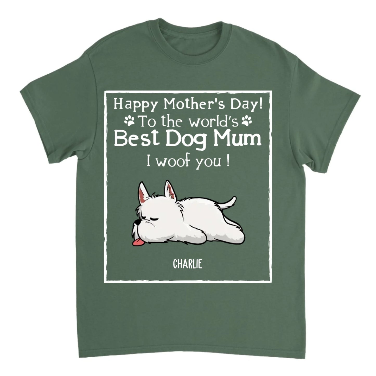 Woof Best Dog Mom - Personalized Custom Unisex T-Shirt, Sweatshirt, Hoodie - Mother's Day Gift For Dog Lovers