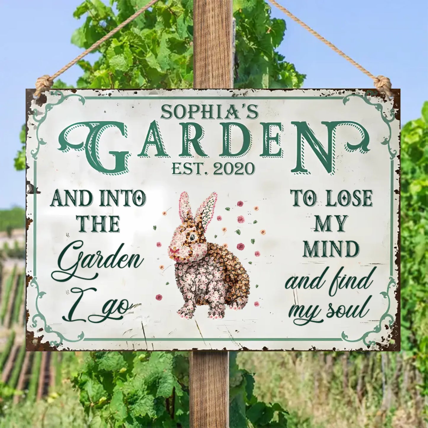 To Plant A Garden Is To Believe In Tomorrow - Personalized Horizontal Metal Sign