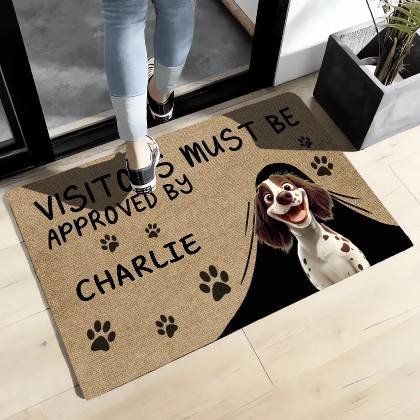 Visitors Must Be Approved By Our Dogs - Personalized Doormat - Gift For Dog Lovers
