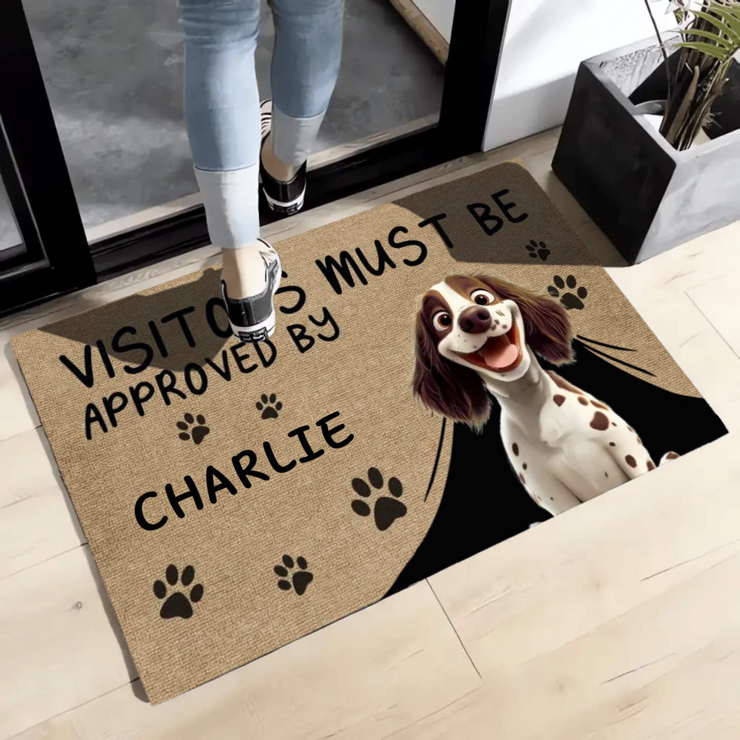 Visitors Must Be Approved By Our Dogs - Personalized Doormat - Gift For Dog Lovers