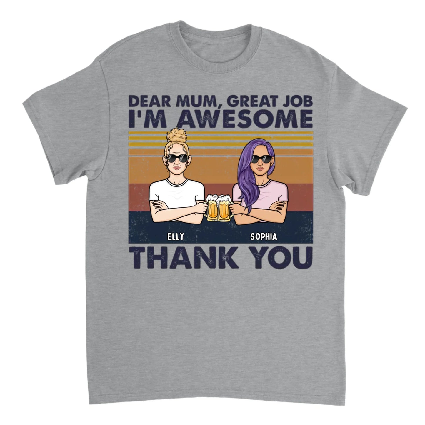 Dear Mom We're Awesome Thank You - Personalized Unisex T-shirt, Hoodie, Sweatshirt -  Gift For Mom, Mum, Mama