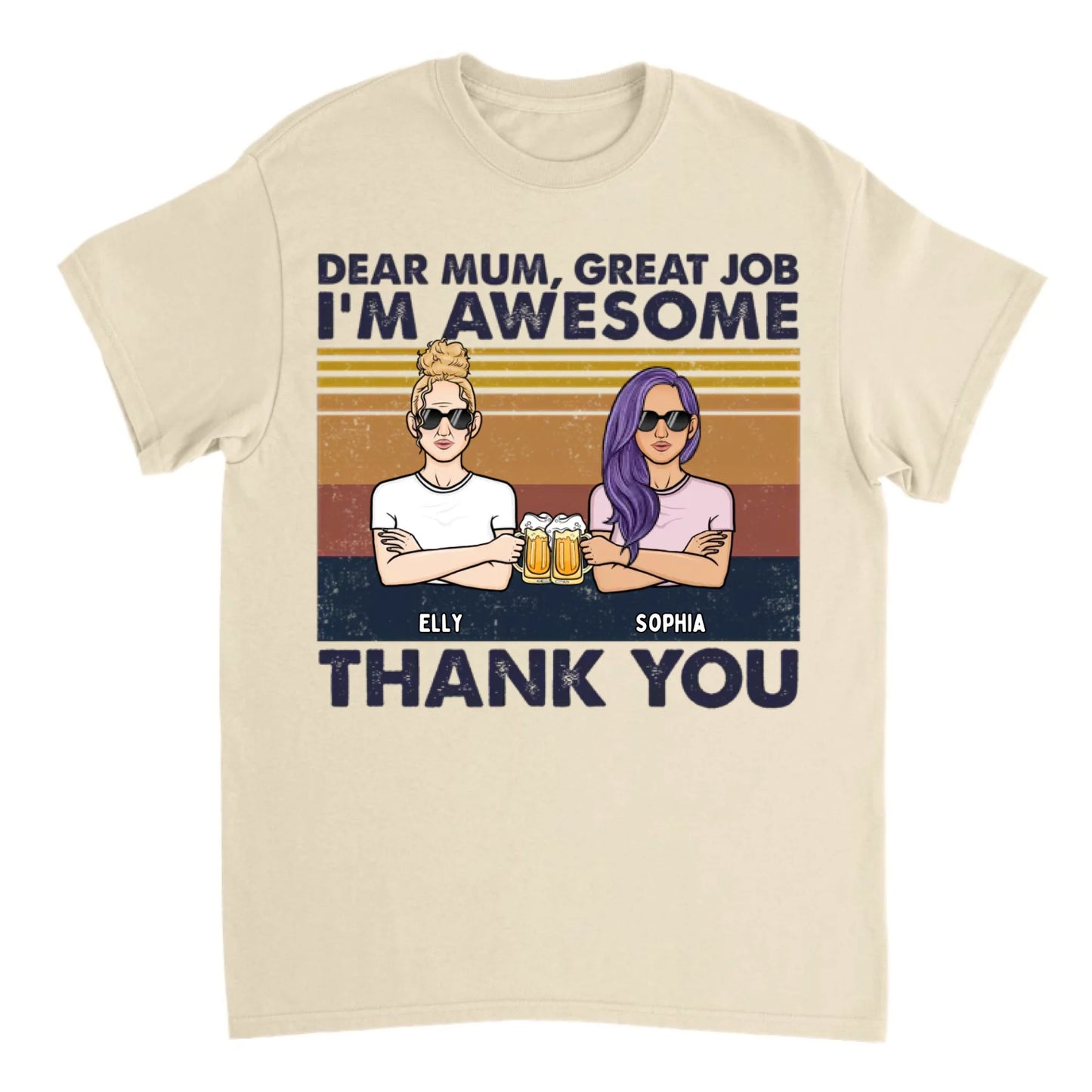 Dear Mom We're Awesome Thank You - Personalized Unisex T-shirt, Hoodie, Sweatshirt -  Gift For Mom, Mum, Mama