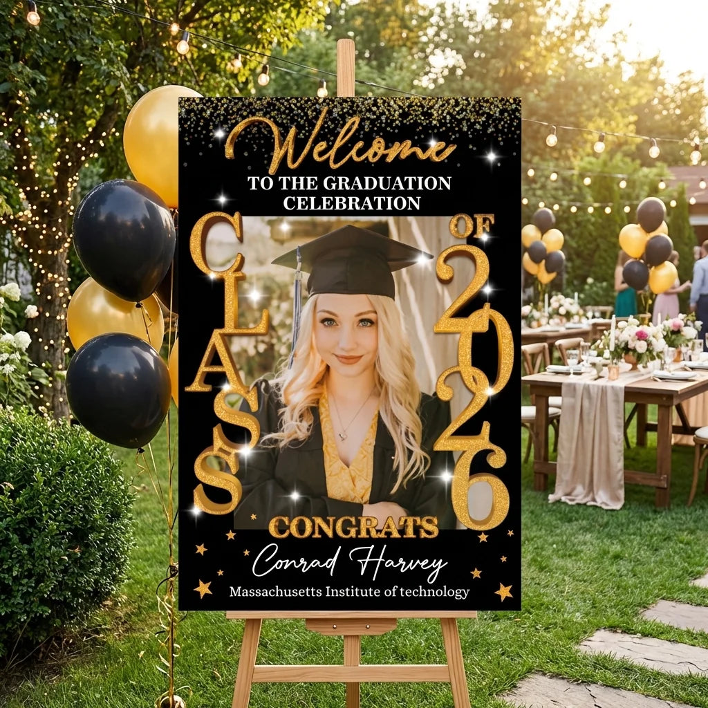Welcome Sign For Your Graduation Party - Personalized Graduation Party ...