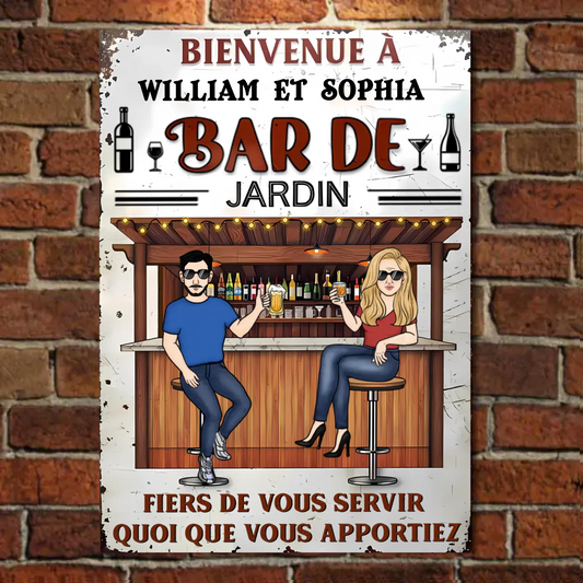 Fiers De Vous Servir, Quoi Que Vous Apportiez - Plaque En Métal Personnalisée