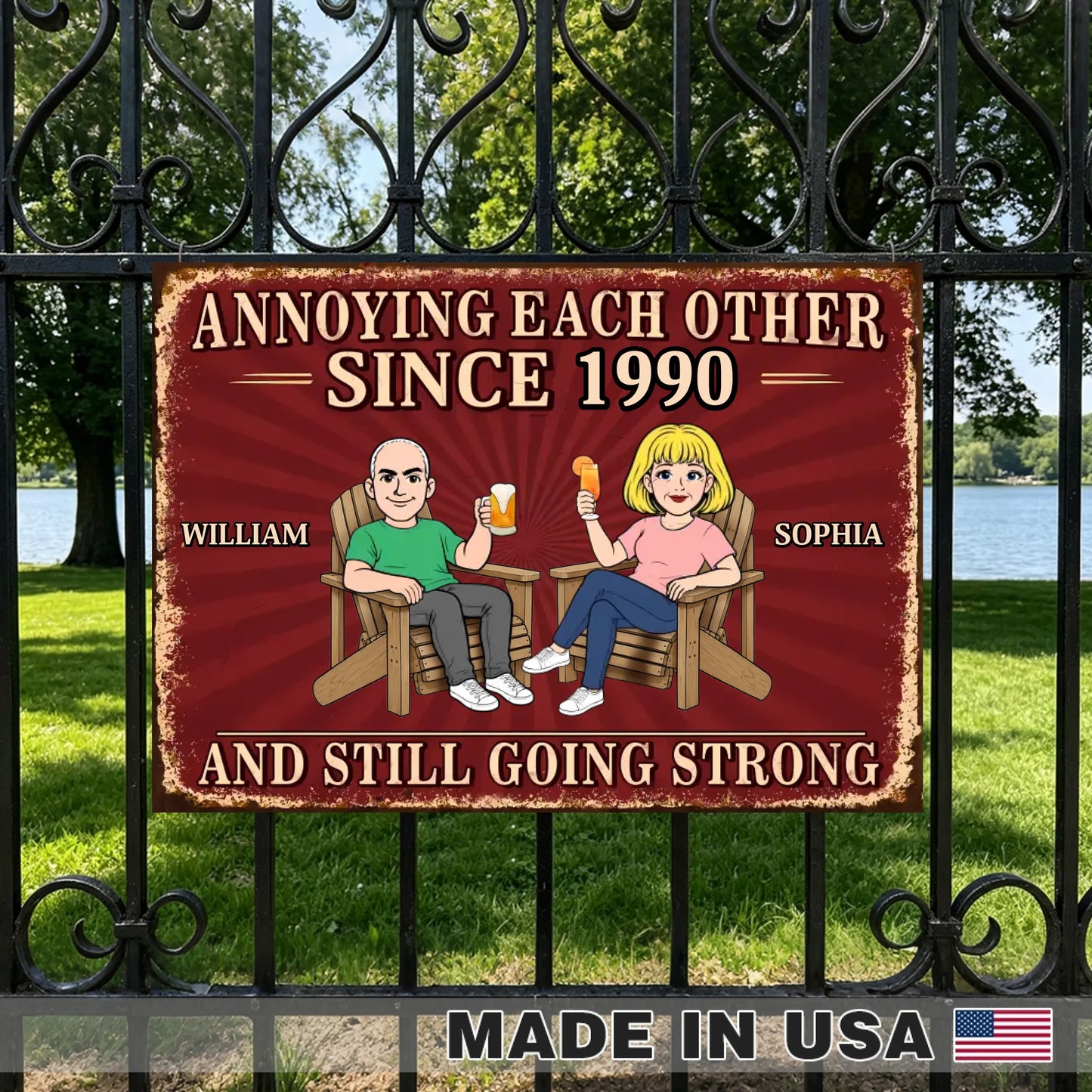 Annoying Each Other And Still Going Strong 2 - Personalized Horizontal Metal Sign