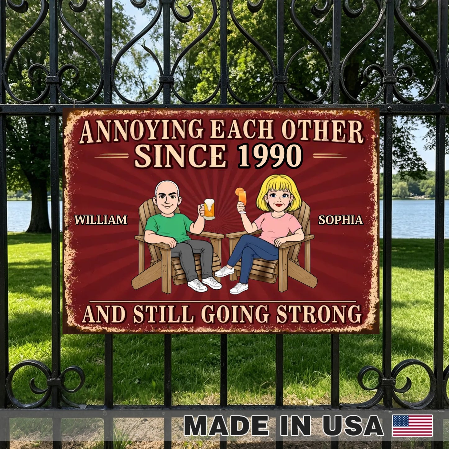 Annoying Each Other And Still Going Strong 2 - Personalized Horizontal Metal Sign