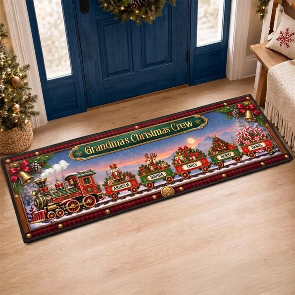 Grandma Christmas's Crew - Personalized Christmas Runner Rug