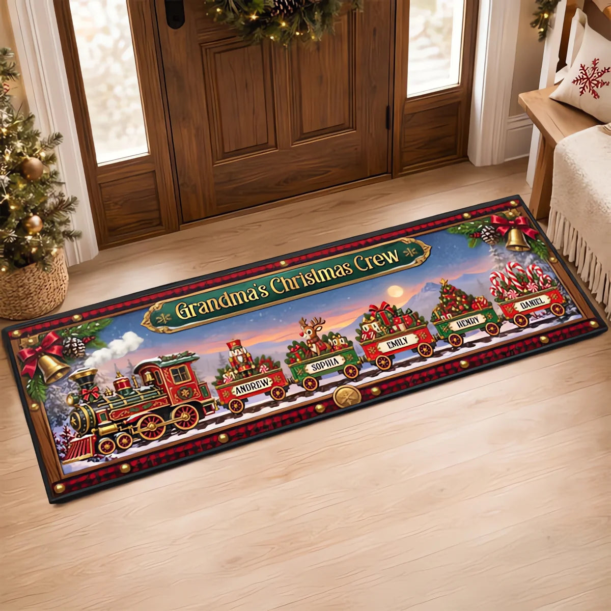 Grandma Christmas's Crew - Personalized Christmas Runner Rug