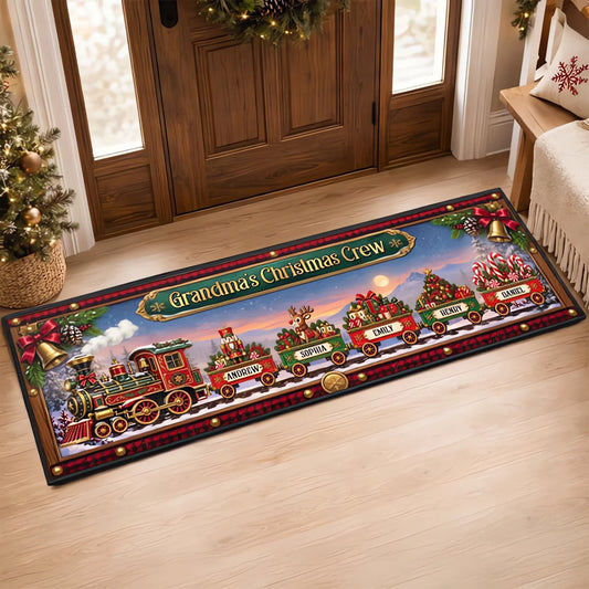 Grandma Christmas's Crew - Personalized Christmas Runner Rug