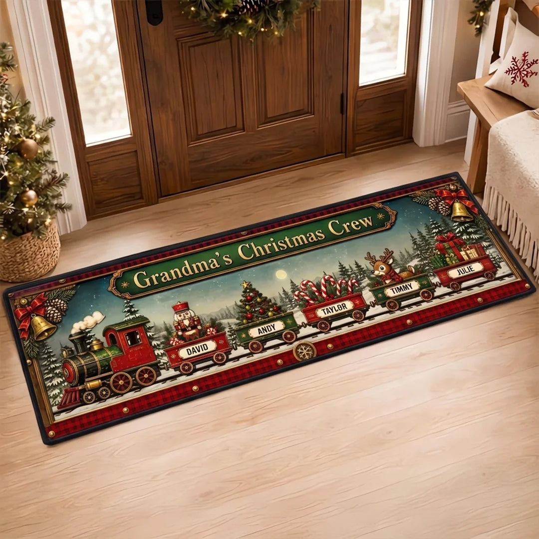 Grandma Christmas's Crew 2 - Personalized Christmas Runner Rug