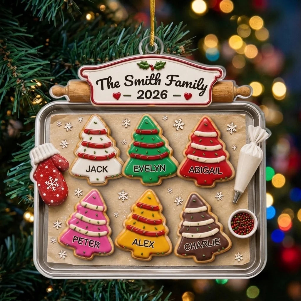 The Sweetest Family - Personalized Christmas Custom Shaped Acrylic Ornament