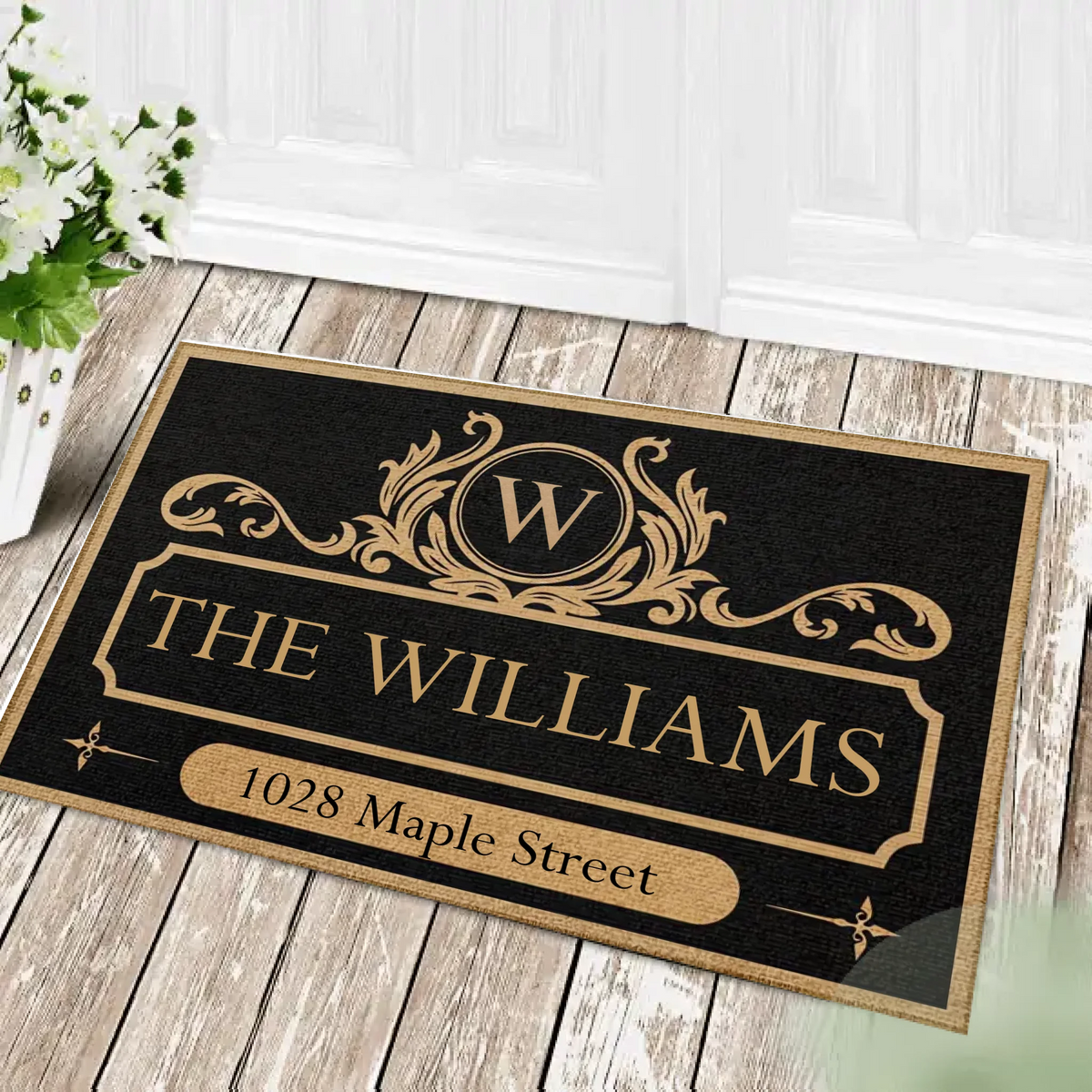 Family With Address - Personalized Doormat