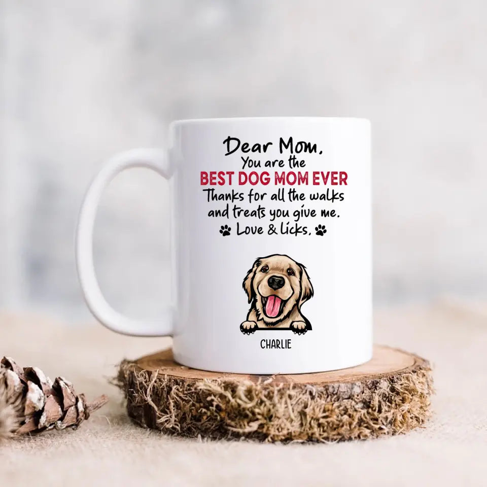 Gracias, caminar y tratar - Taza personalizada - Regalos para amantes de los perros 