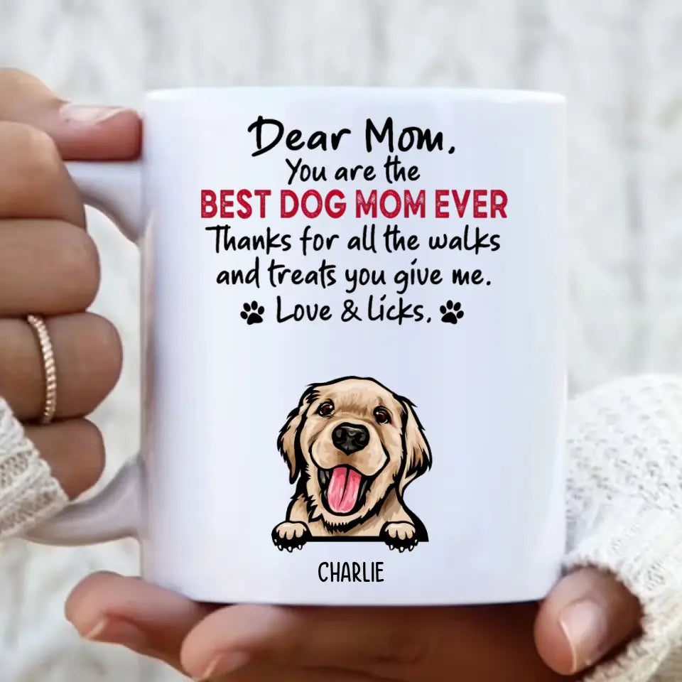 Gracias, caminar y tratar - Taza personalizada - Regalos para amantes de los perros 