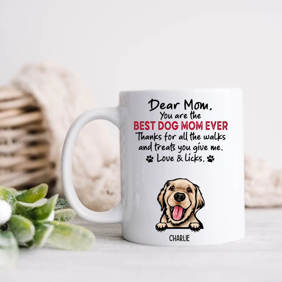 Gracias, caminar y tratar - Taza personalizada - Regalos para amantes de los perros 